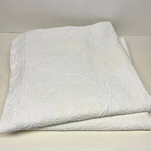Chambers Euro Pillow Sham Leaf Jacquard Cotton Set of 2
